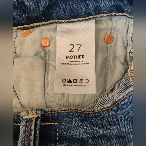Mother High Waisted Bookie Sneak In Knick Knack Paddy Whack Size 27 NWT $258 - Picture 7 of 9